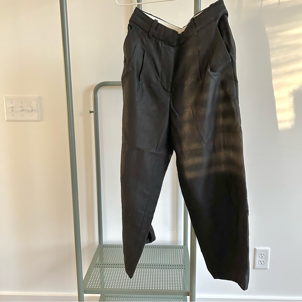 Aritzia Wilfred linen blend pants in black size 4